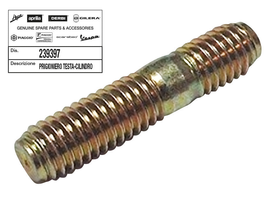 Prigioniero scarico M 6x33 Nrg,Typhoon, Zip Piaggio APRILIA DERBI GILERA 239397