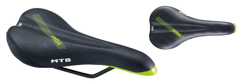 Sella MTB nera/verde X4 700149