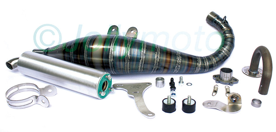 Marmitta Jollymoto Piaggio 86cc.Accelerazione APRILIA DERBI GILERA P86AC-B85