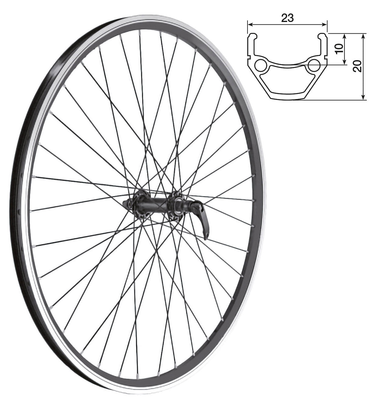 Ruota ant. MTB 26