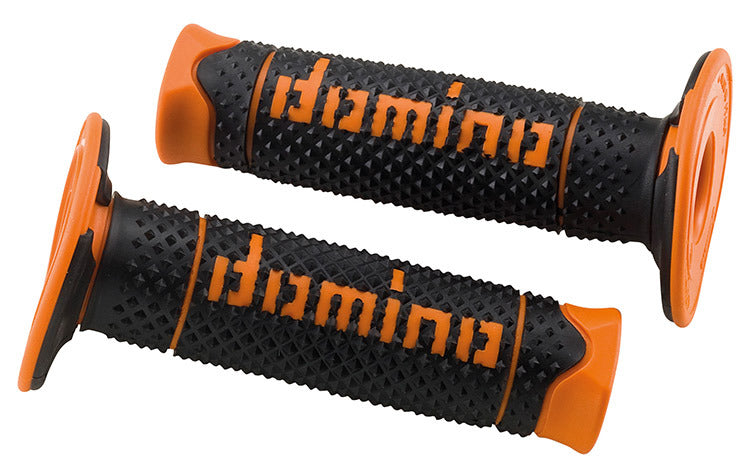 Manopole Domino Offroad arancio/nero GRIPS 029