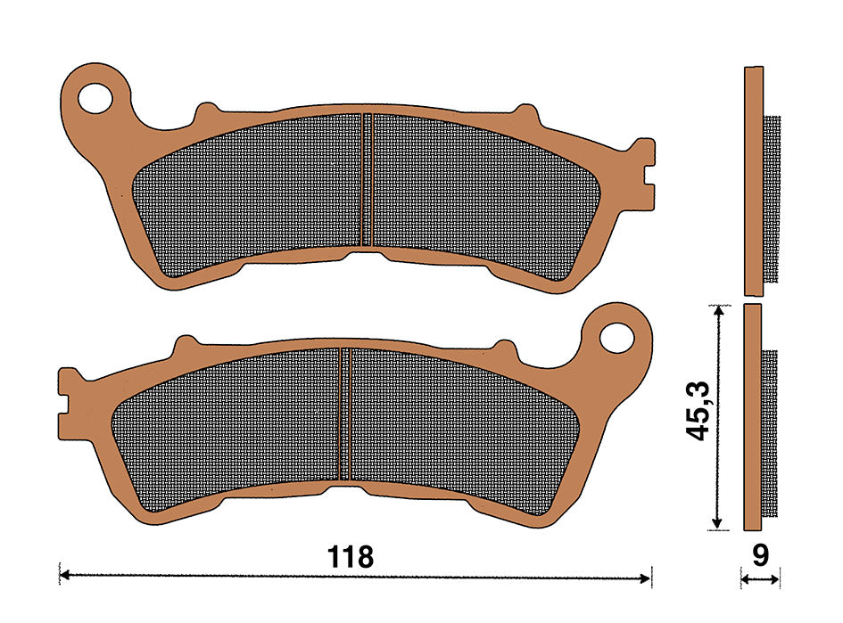 Cp. pastiglie freno sintrerizzate Top4 SH 125, 300 ant. HONDA SUZUKI 151067