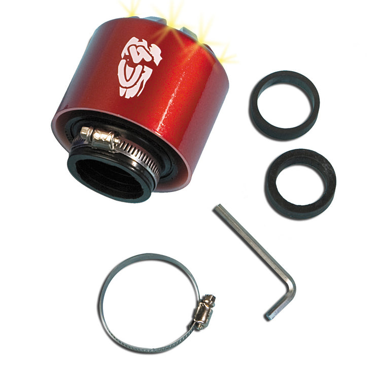 Filtro aria rosso Ø 35-28mm con Led C4 HF 006R