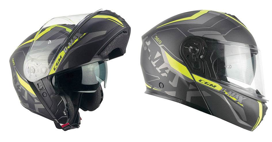 Casco Cgm C-Max City Nero Giallo Fluo Opaco L 442619