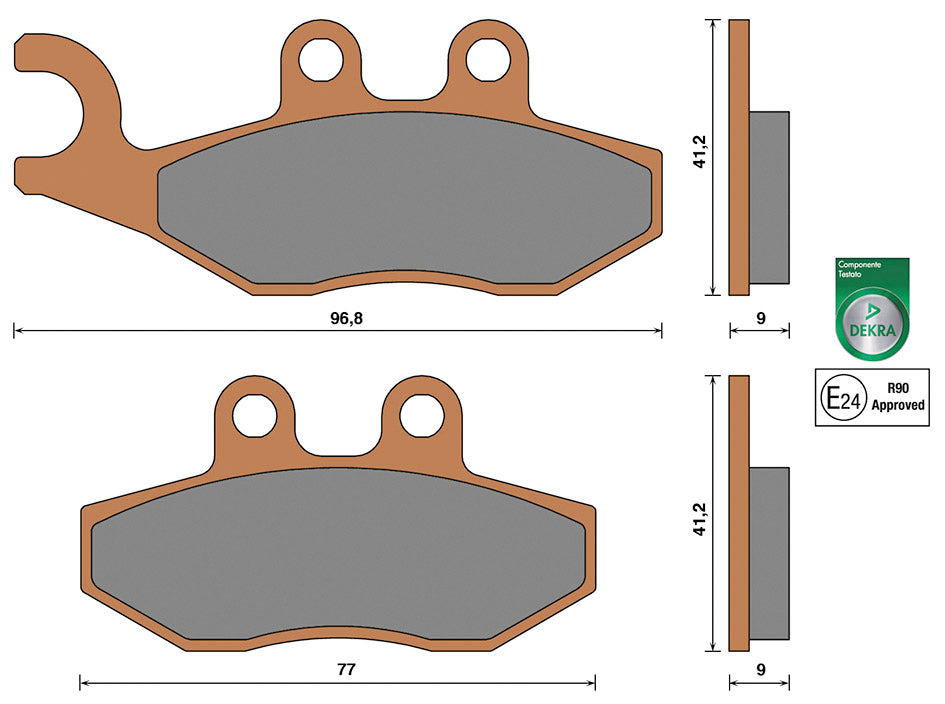 Cp. pastiglie MHR SYNT omol. Runner VX 125, VXR 200, Vespa 125/150 SYM 6215013BS