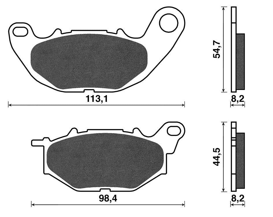 Cp. pastiglie X-Max 125/300 IE EU4/EU5 ant. C4 YAMAHA X-MAX 300 MT 03 320 BP 155