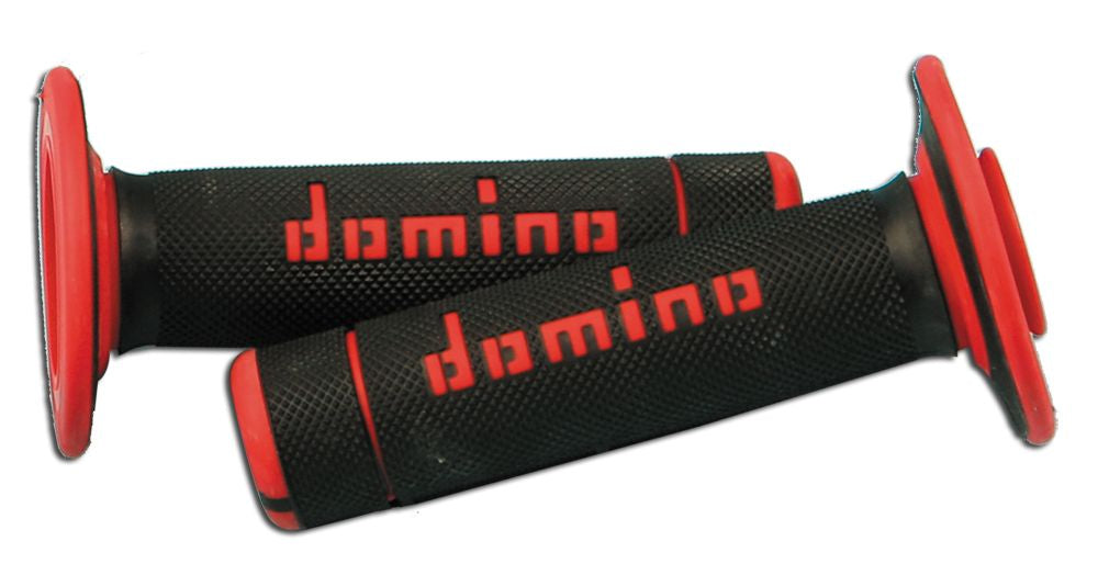 Manopole Domino enduro rosso/nero GRIPS 012