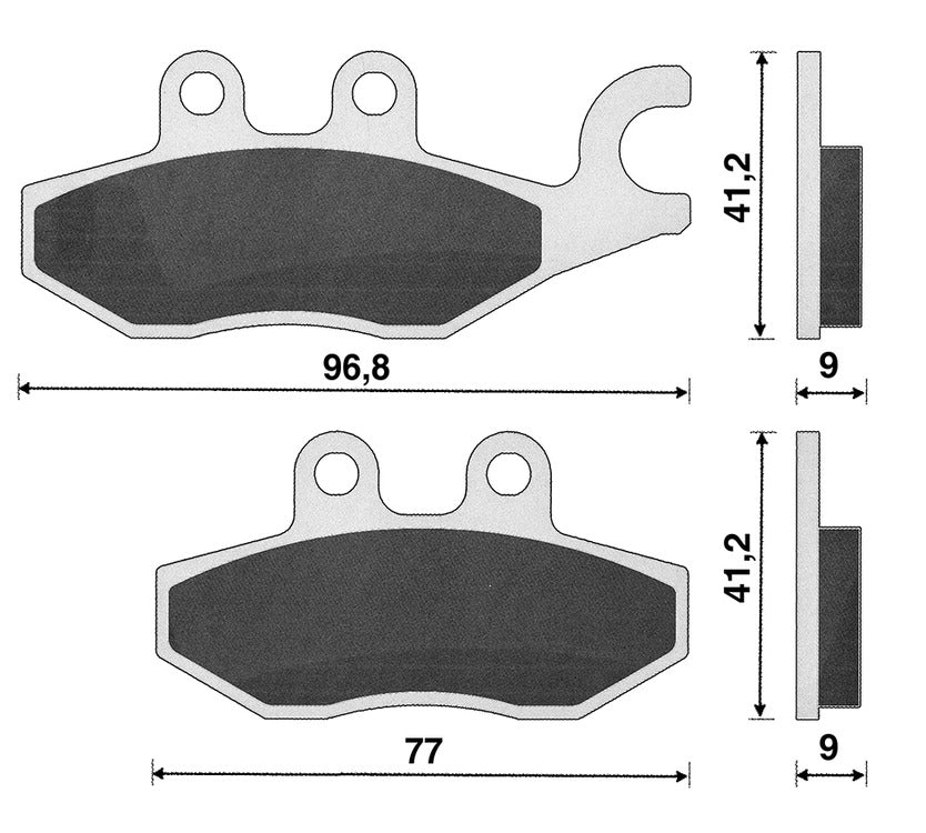 Cp. pastiglie freno X EVO 125-400, X10 125/350/500/530 C4 APRILIA PIAGGIO BP 126