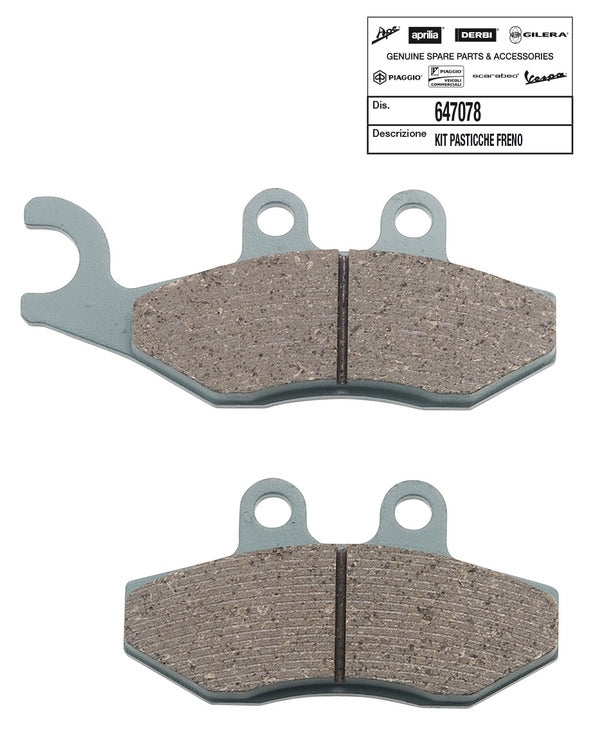 Cp. pastiglie freno Runner VX 125, VXR 200, Vespa 125/150 ant. Piaggio 647078