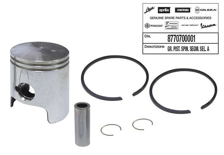 Pistone Derbi Senda EU3/EU4 Piaggio APRILIA GILERA RS 50 RS4 50 RX 50 8770700001