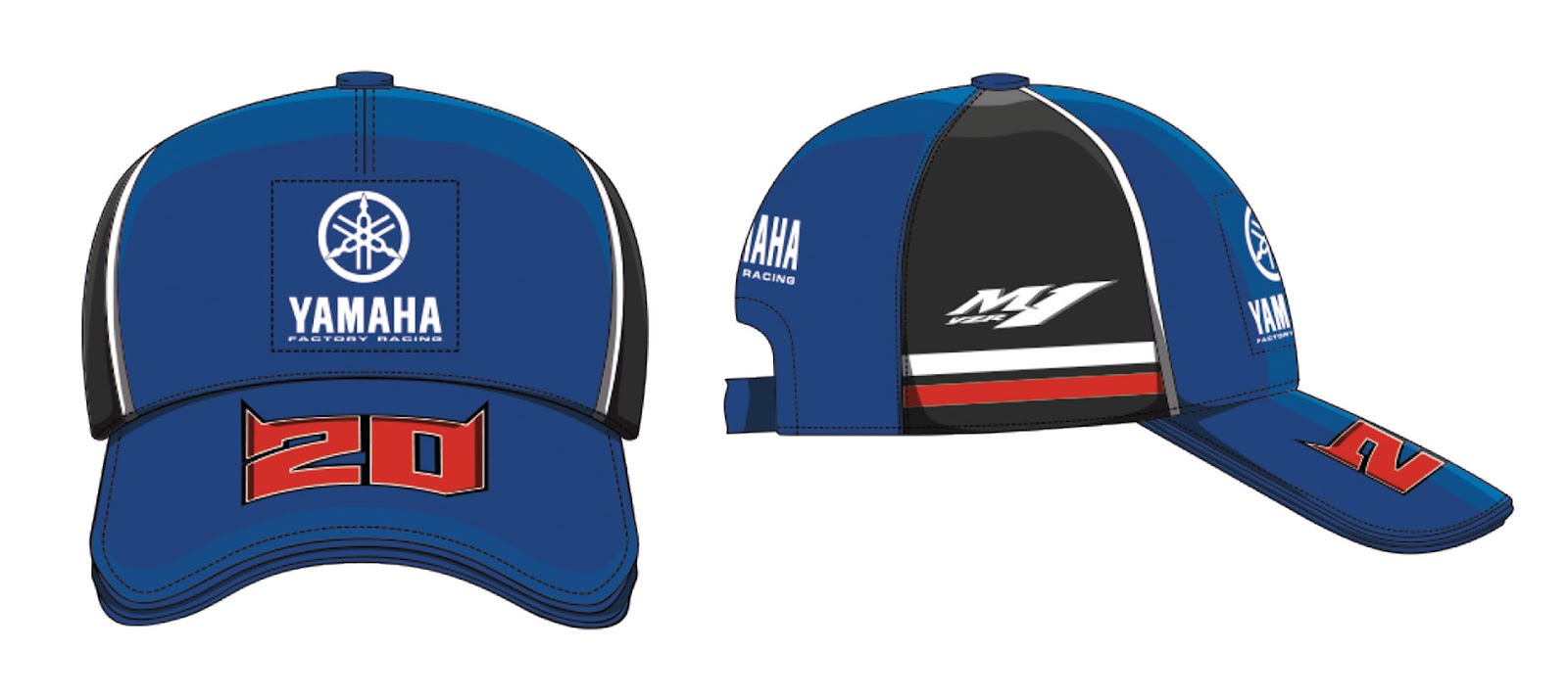 Baseball Cap Yamaha Dual FQ20 blu Pritelli 501274