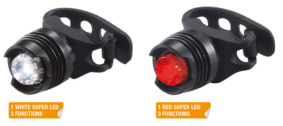 Cp. fanalini a led in alluminio nero ant. + post X4 700141