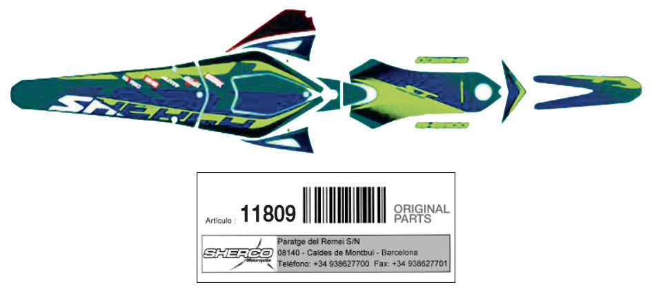 Kit adesivi Sherco 2T 2024 310242