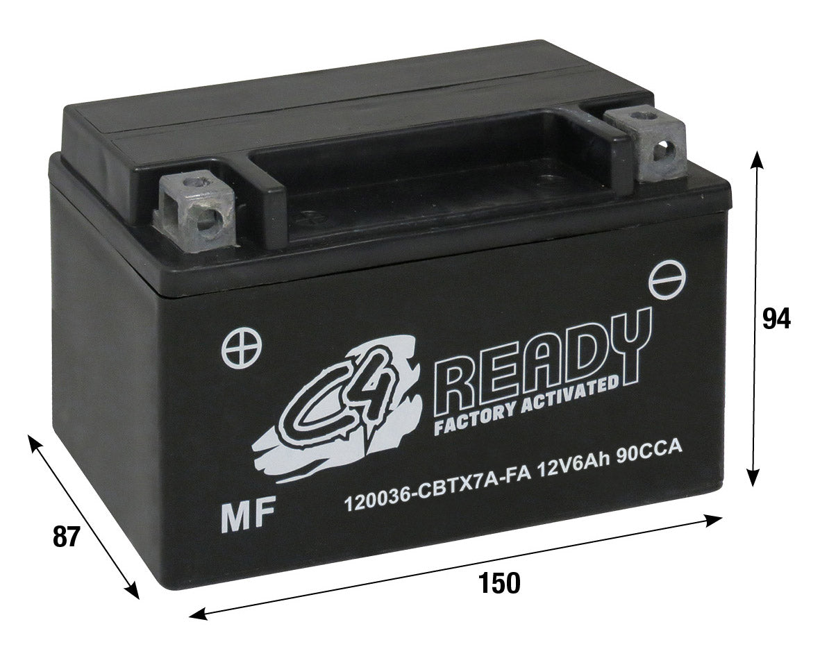 Batteria al gel CBTX7A-FA C4 BAOTIAN BENELLI FB MONDIAL ITALJET KYMCO MBK 120036