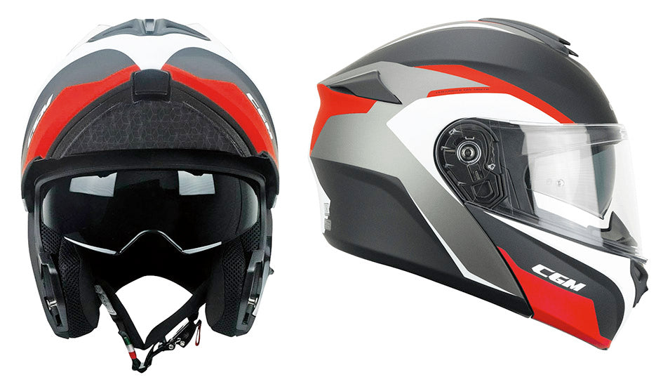 Casco Cgm Ber Dresda Nero Rosso Opaco S 442536