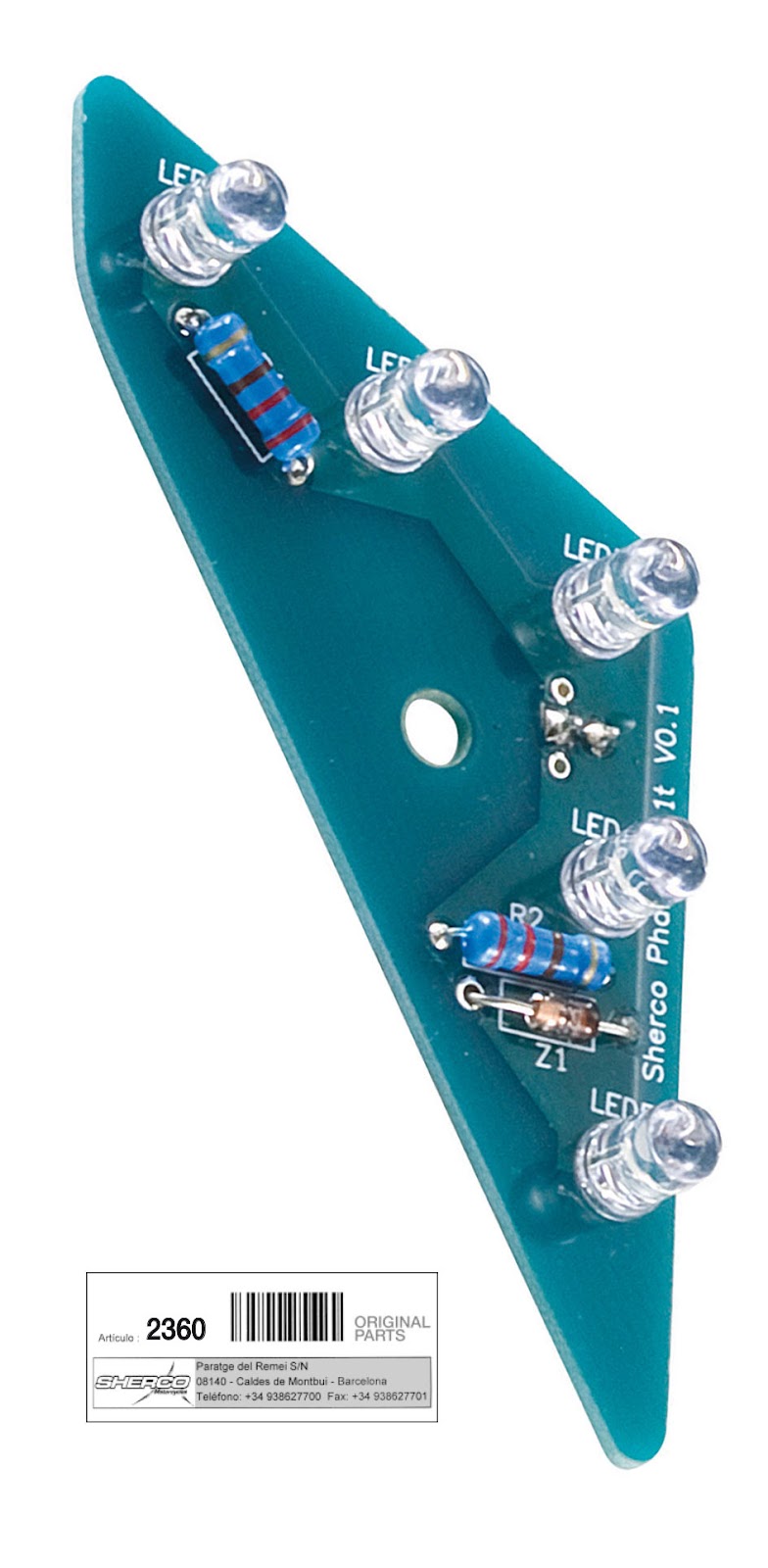 Led dx maschera faro Sherco 2T ('15/'22) 310090