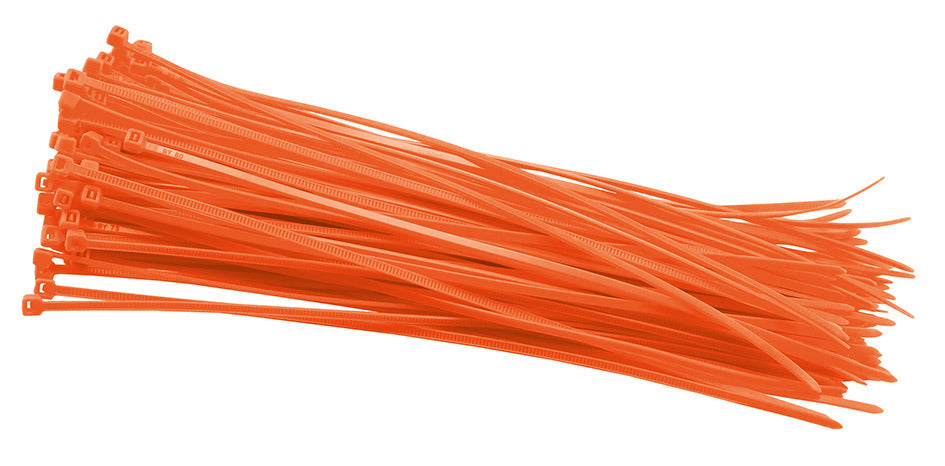 Fascette in nylon arancio fluo 2,5mm x 200mm (100 pz.) C4 420056