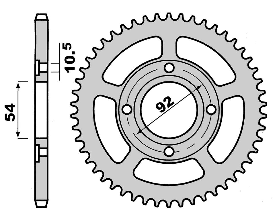 Corona catena 420 Z=47 T4Tune MBK YAMAHA X-POWER 50 TZR 50 1996-2006 611647