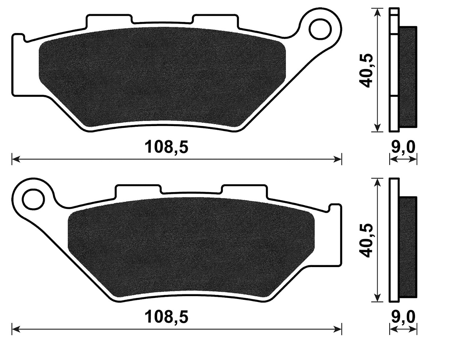 Cp. pastiglie Benelli TRK 502X E4/E5 ant. C4 TRK 502 / 500 2017-2024 BP 183