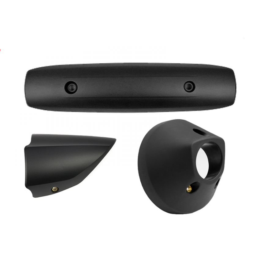 KIT PROTEZIONE MARMITTA YAMAHA T-MAX 500 2008-2011 NERO OPACO (INTERASSE 255mm)