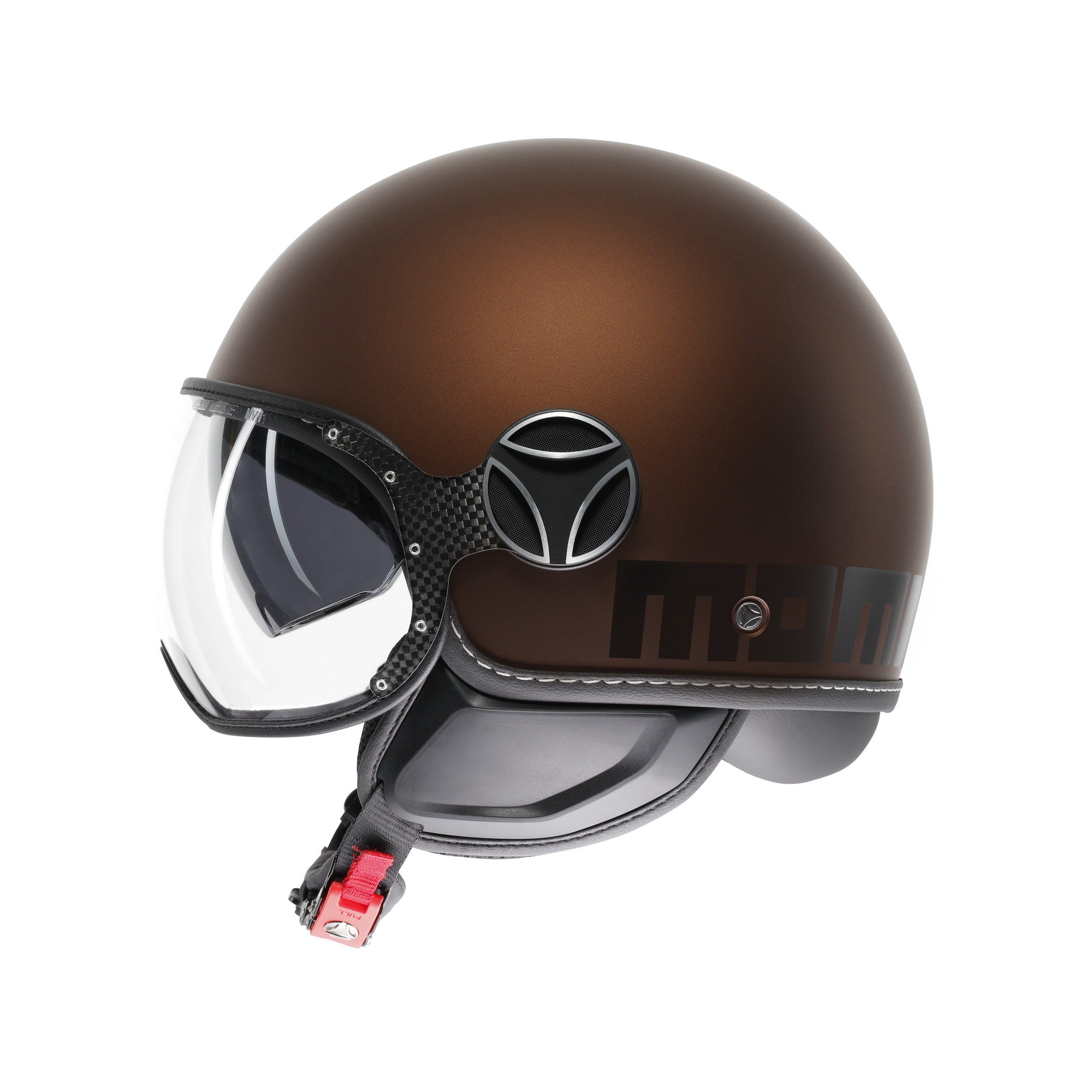 Casco Momo Design moto jet FGTR EVO Mono E2206 espresso opaco / nero