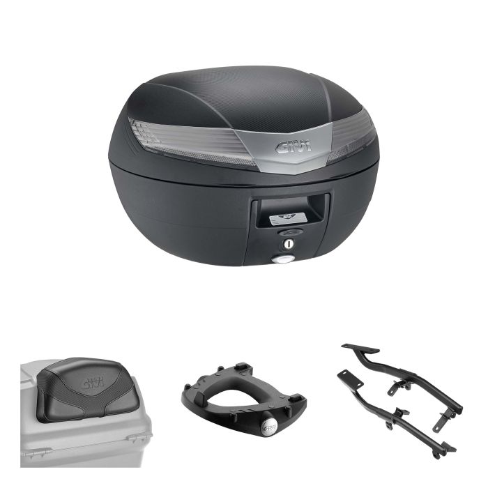 Kit bauletto GIVI V40 TECH nero fumè per YAMAHA T-MAX 500