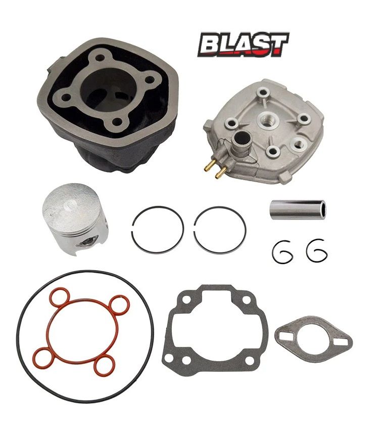 403390955 GRUPPO TERMICO CILINDRO BLAST 8 travasi in GHISA D.47mm sp.10 MINARELLI ORIZZONTALE H20 LIQUIDO 70cc 