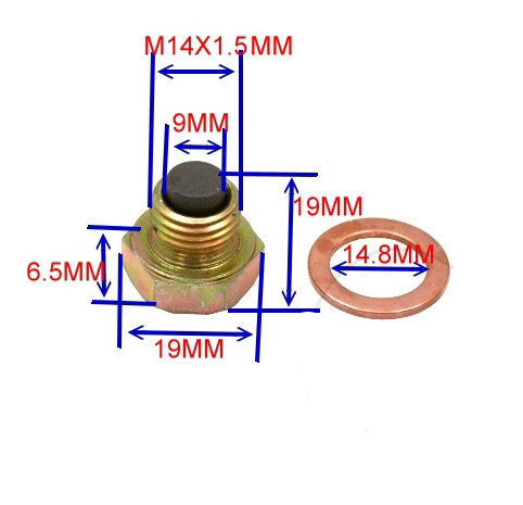 Tappo Scarico Olio Magnetico JMP - Cod.723.93.20 (M14 X 1.50 / Con Anello Tenuta)
