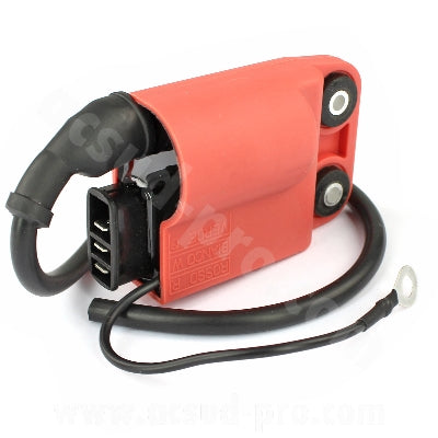 BOBINA ALTA TENSIONE / CENTRALINA ELETTRONICA PIAGGIO 50 ZIP 2T 1992-97 / TYPHOON 1994-97 / NRG 1994-98 / GILERA 50 STALKER 1997-03  RUNNER 1997-03 OEM : 252537