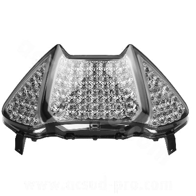 STOP / FANALE / FARO POSTERIORE A LEDS TOP QUALITY RBMAX COMPLETO DI RESISTENZA YAMAHA T-MAX TMAX 2008-2011 WITH E-MARK CRISTALLO FUME' ANTIGRAFFIO CON ACCOPPIAMENTO ISO 37 s2 - OMOLOGATO E CERTIFICATO