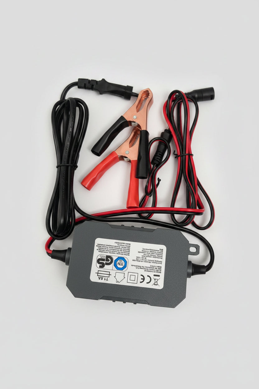 Caricabatterie Dunlop Mantenitore DI CARICA Batteria Auto Moto Scooter 6V 12V 6 Step