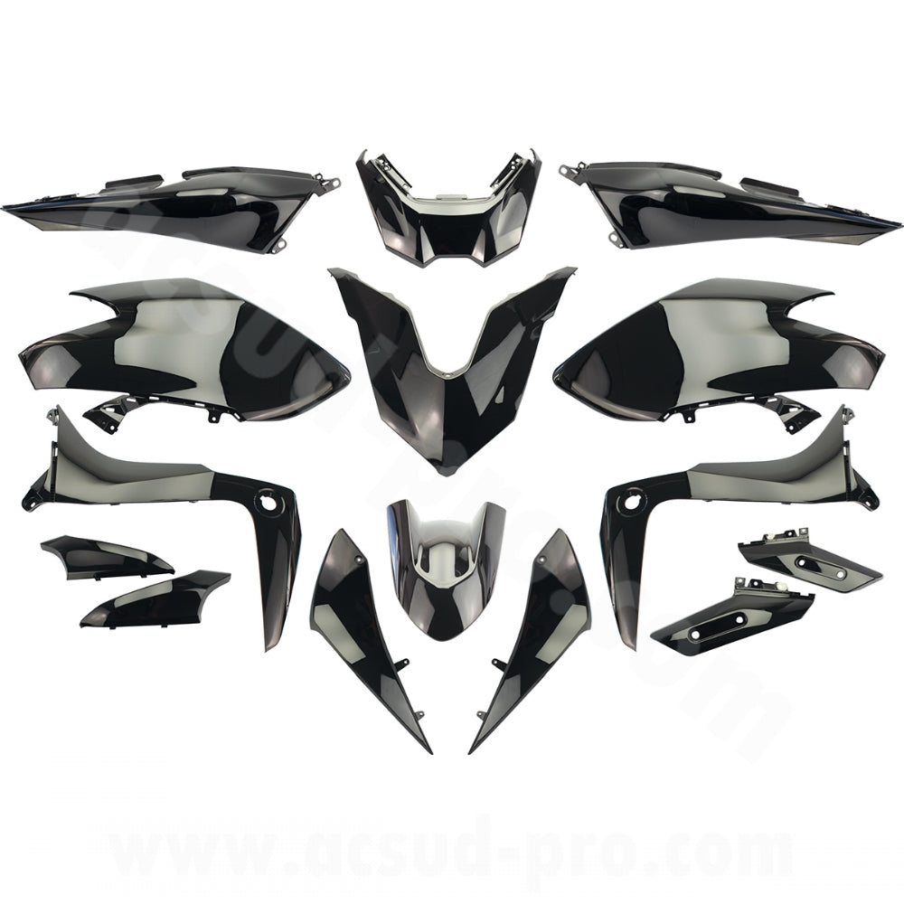 15PCS GLOSSY BLACK PAINTED FAIRING KIT FOR YAMAHA T MAX TMAX 530 2017>