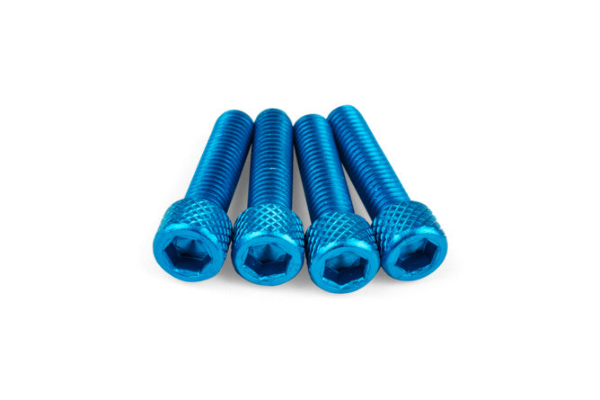 Set viti aspirazione STR8 M6x25mm alluminio blu (x4)