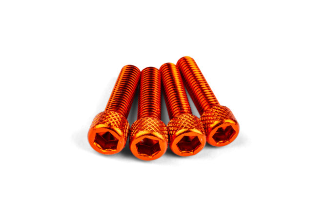 Set viti aspirazione STR8 M6x25 mm alluminio arancione (x4)