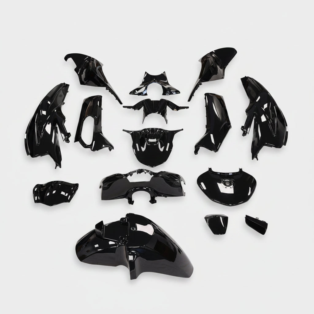 KIT CARENE 15 PEZZI CARENA HONDA SH 125 / 150CC 2020-2025 NERO LUCIDO