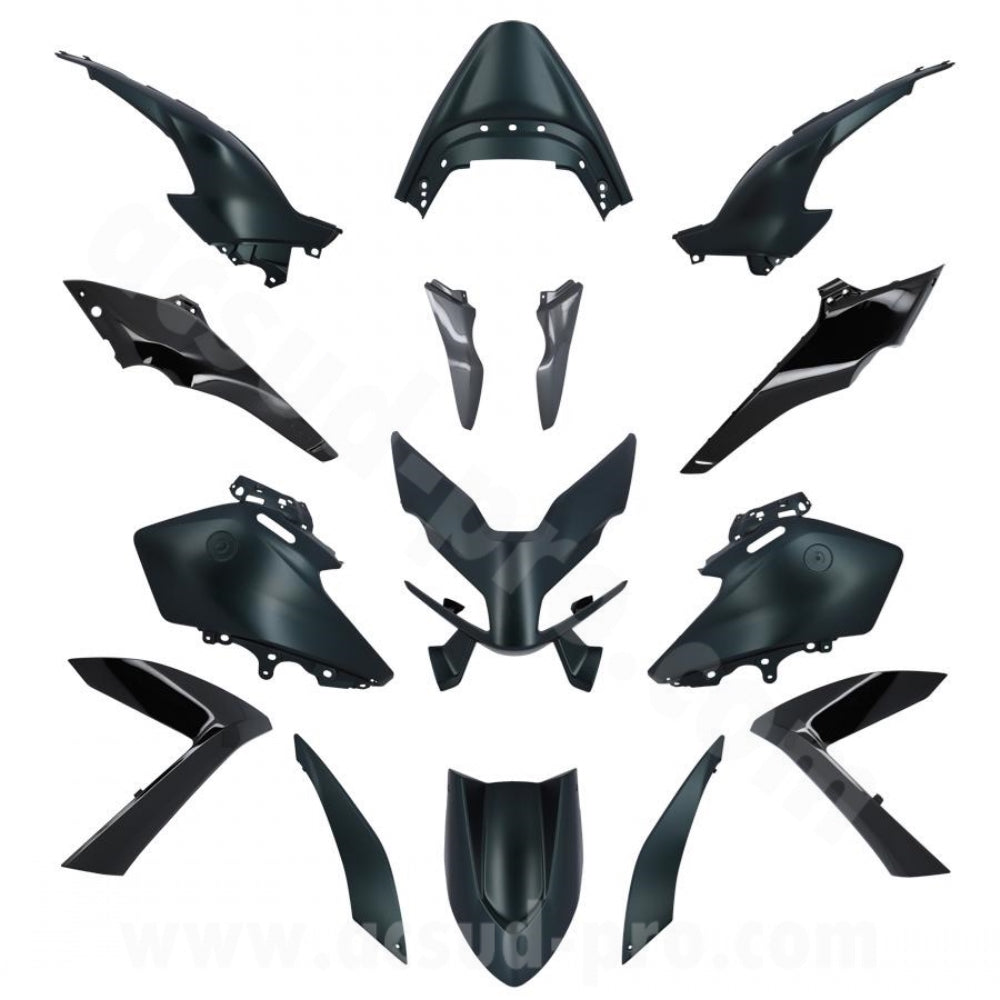 KIT CARENE 15 PEZZI CARENA YAMAHA TMAX 560CC 2022-2024 DARK PETROL CARENE VERSIONE TIPO ORIGINALE MADE IN TAIWAN NO CINA TNT ORIGINAL Codice : 367326