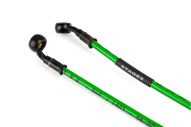 Tubo Freno Stage6 110cm 90 ° + 25 ° verde