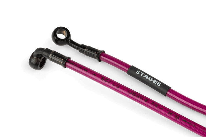 Tubo Freno Stage6 110cm 90 ° + 25 ° viola