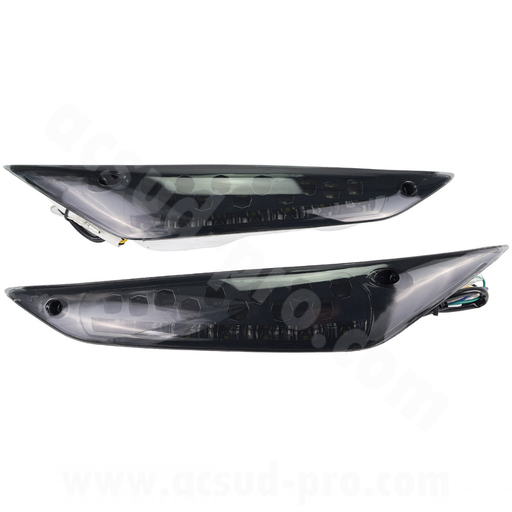COPPIA FRECCE ANTERIORI DESTRA + SINISTRA COMPLETE PIAGGIO ZIP 50 2000> FUME*