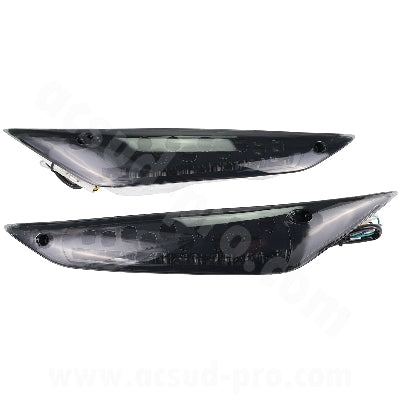 COPPIA FRECCE ANTERIORI DESTRA + SINISTRA COMPLETE PIAGGIO ZIP 50 2000> FUME*