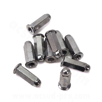 DADI CIECHI FISSAGGIO MARMITTA SCOOTER MOTORI KYMCO GY6 E CINESI ( M6 X 32MM ) ( CONFEZIONE DA 10 PZ. )  