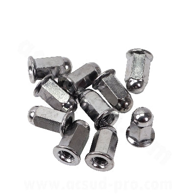 DADI CIECHI FISSAGGIO MARMITTA SCOOTER MOTORI KYMCO GY6 E CINESI ( M8 X 25MM )  ( CONFEZIONE DA 10 PZ. )  