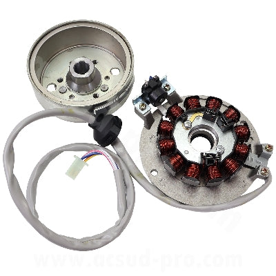 STATORE ACCENSIONE TOP QUALITY MBK BOOSTER 1 / YAMAHA BWS 2004-2017 / STUNT 2003   (OEM : 5BM-H1410-0200 + 5BM-H1450-0200 )        