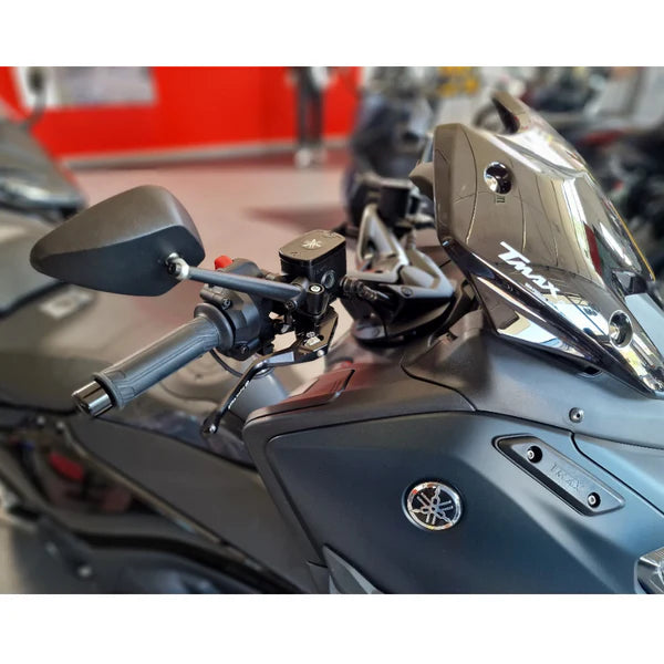 COPPIA SPECCHIETTI RETROVISORI FAR NERI ALLUMINIO YAMAHA T-MAX 500 2008-2011