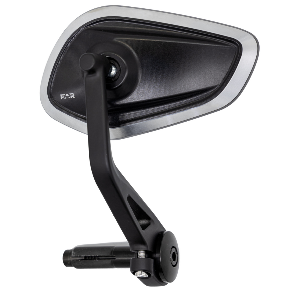 Retrovisore Universale Sinistro Bar End Poly CNC – Retrovisore FAR Italian Design