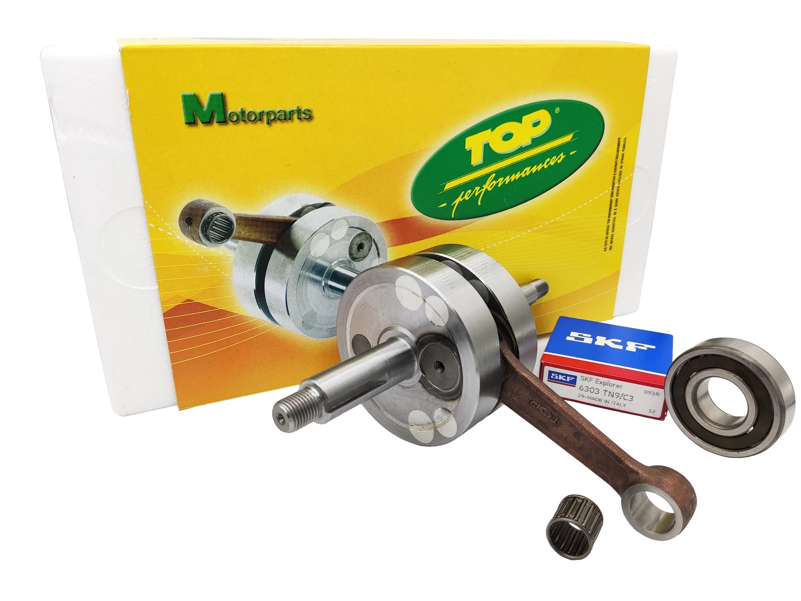 ALBERO MOTORE CORSA STANDARD SPALLE PIENE TOP + CUSCINETTI SKF MINARELLI AM6 9921720