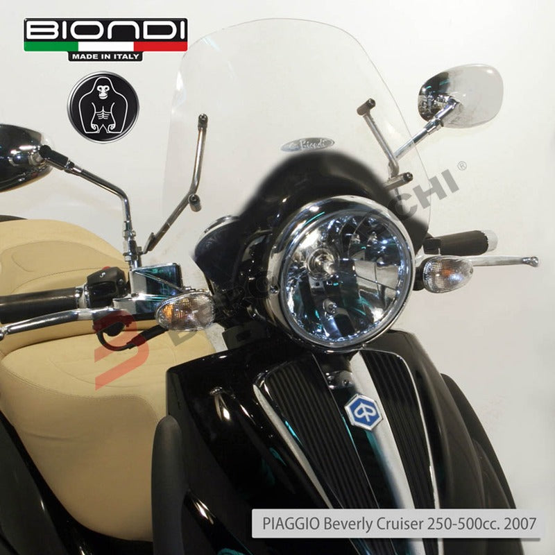Cupolino biondi piaggio beverly cruiser 250-500 2007-2012 + attacchi staffe completo 8061212+8500580