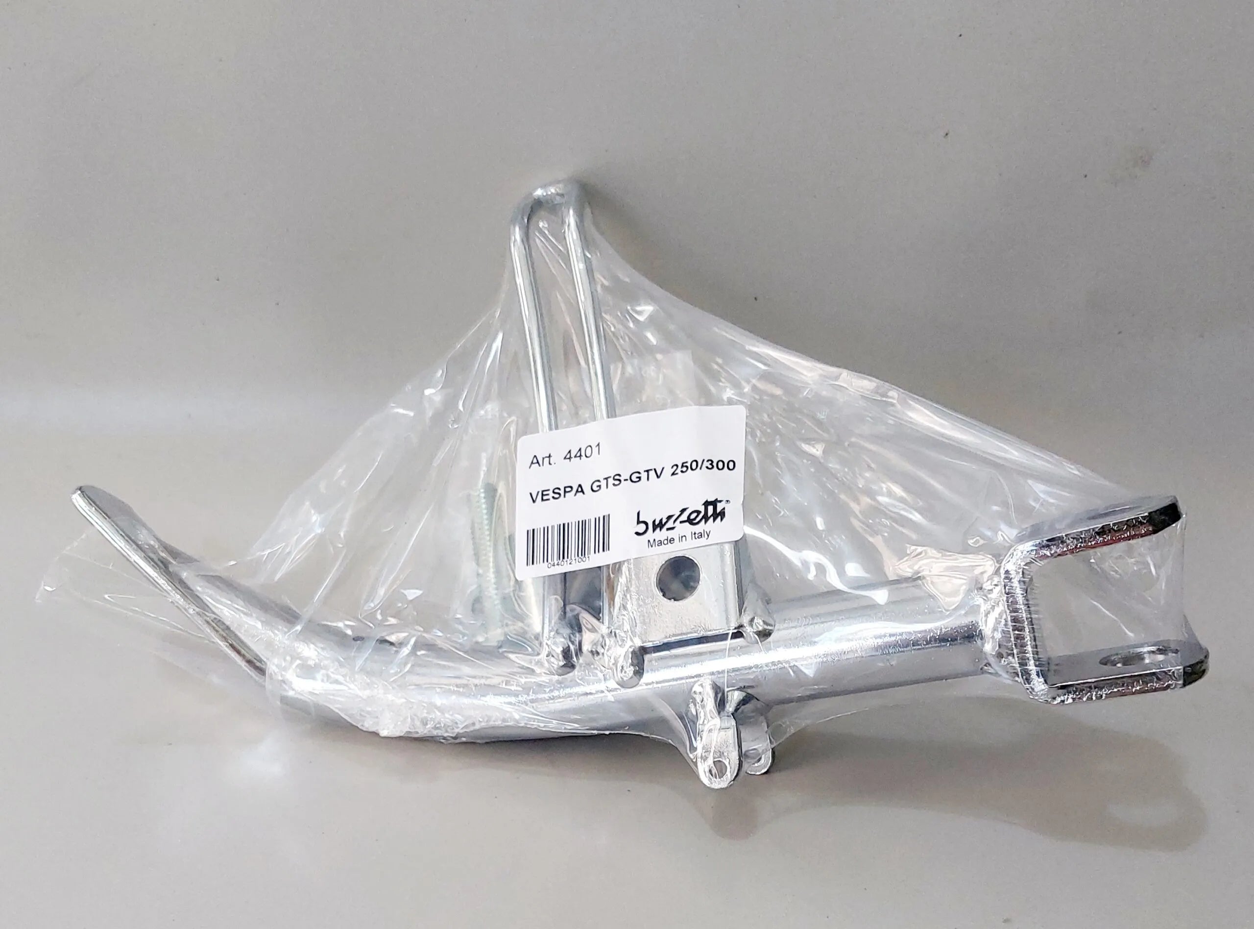 Buzzetti 4401 / Cavalletto laterale migliorato Cromato Piaggio Vespa Gts / gtv 250 / 300