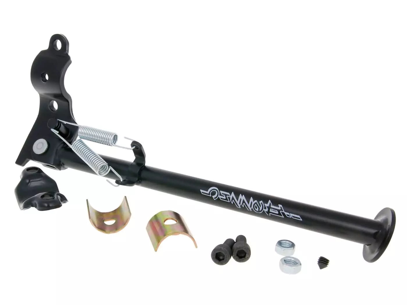 Buzzetti 4601 Cavalletto laterale Universale da 29 cm standard per forcelloni tondi diam. Da 26 a 32 mm per moto e scooter