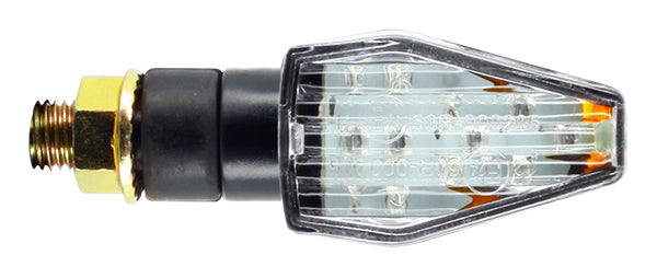 Coppia di mini indicatori LED triangolari dal design compatto e moderno Dotati di 12 LED per Moto e Scooter